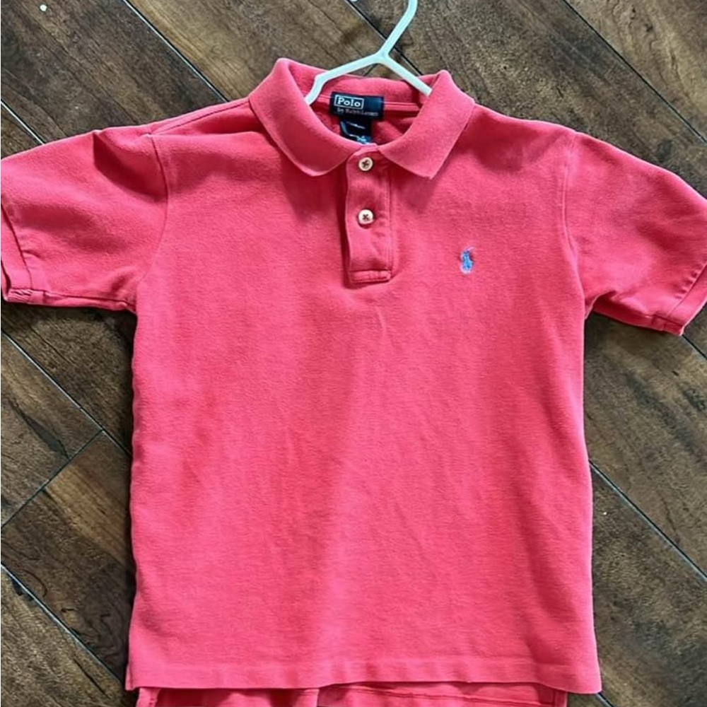 Boys size 7 Polo by Ralph Lauren Pink Classic Polo Shirt
